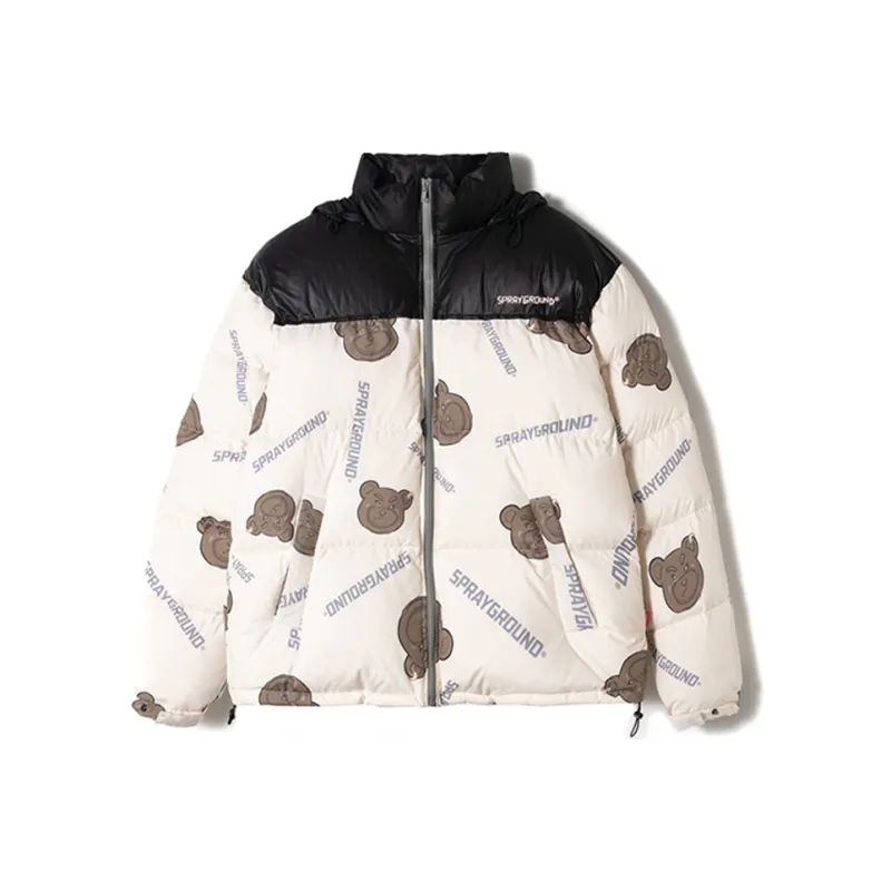 SPRAYGROUND Animal Pattern Stand Collar Loose Fit Thickened Down Jacket Unisex-6