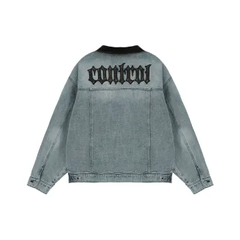 LUJIAMEN Denim Jacket Unisex Light Blue