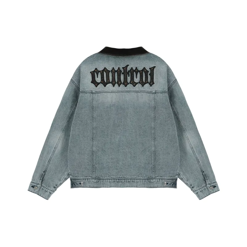 LUJIAMEN Denim Jacket Unisex Light Blue-0