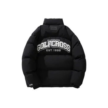 GOLFCROSS Puffer Jacket Coat Unisex Black/White