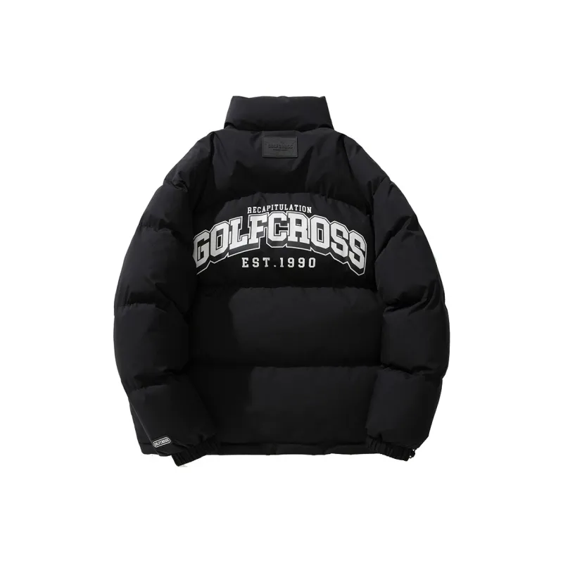 GOLFCROSS Puffer Jacket Coat Unisex Black/White-0