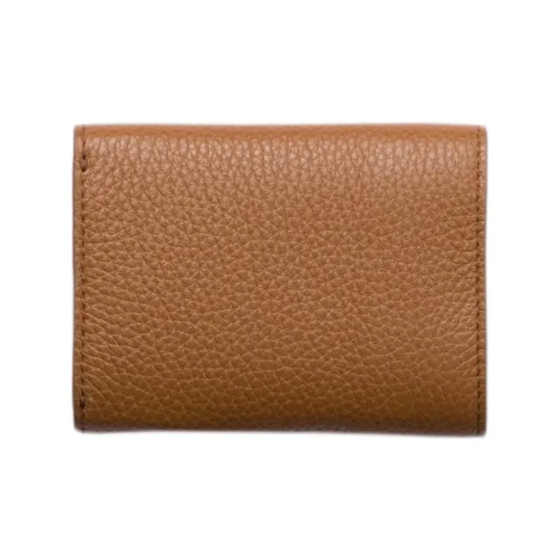 PRADA Vitello Dino Cow Leather Wallet Women's Brown-1