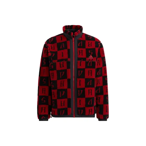 Adidas Velvet Jackets Men Deep Red