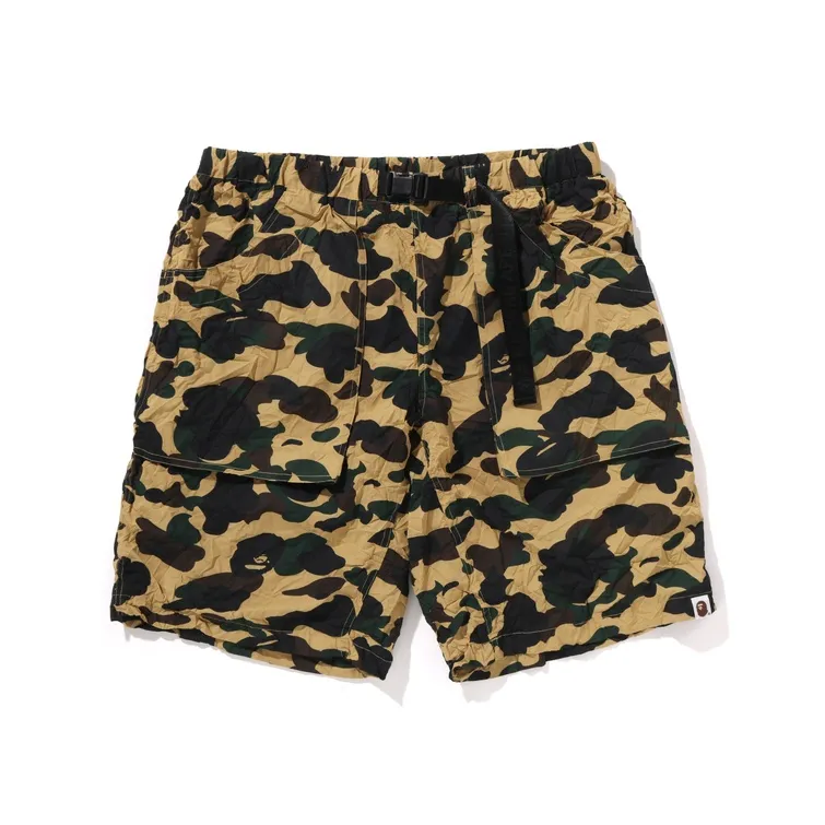 Bape Crinkle Effect 1st Camo Regular Fit Climbing Shorts-3