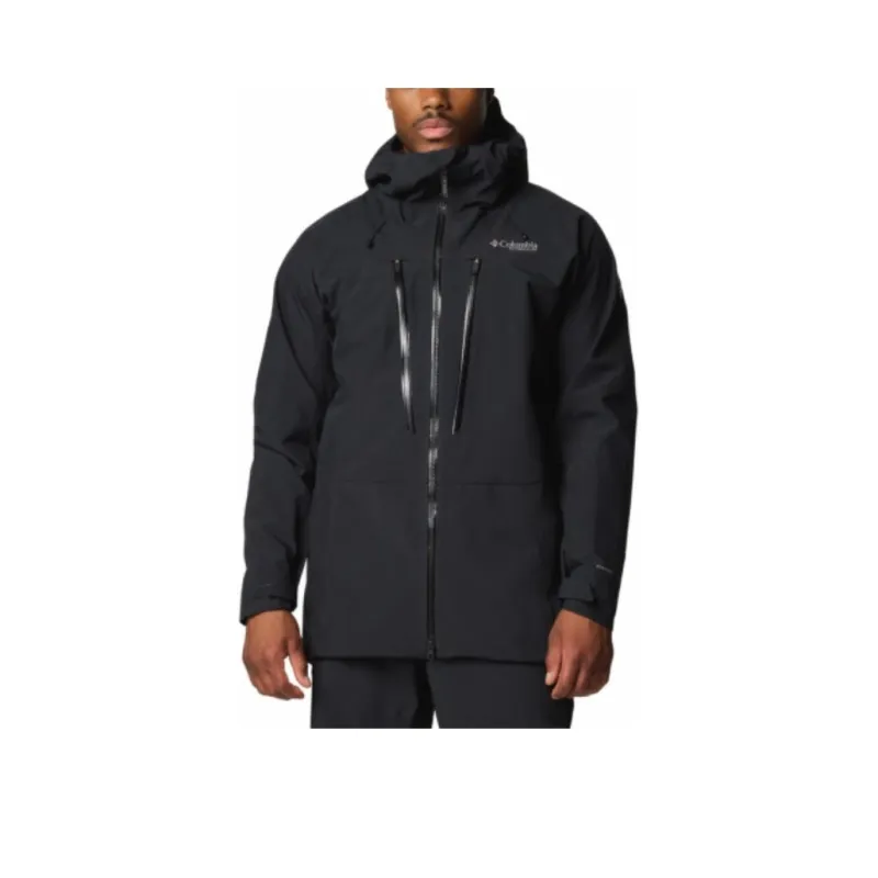 Columbia Platinum Peak Waterproof And Breathable Windbreaker Jacket Men's Black-0