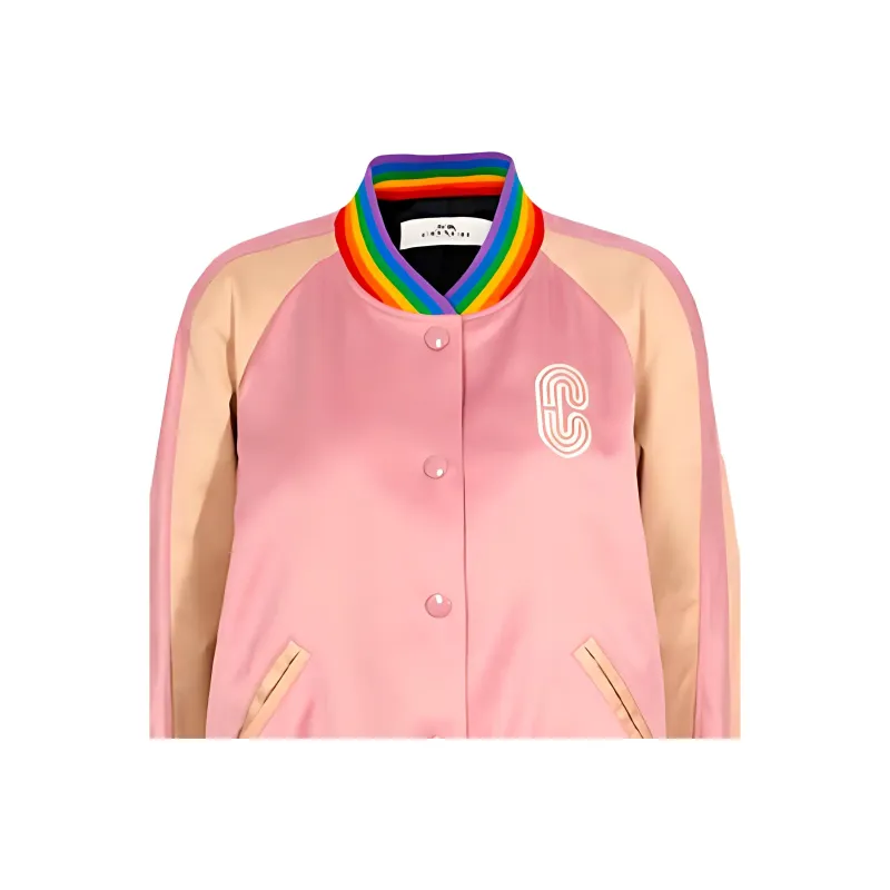 COACH SS21 Baseball Jacket Women's Pink-1