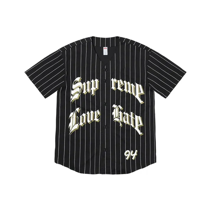 Supreme Love Hate Baseball Jersey-0