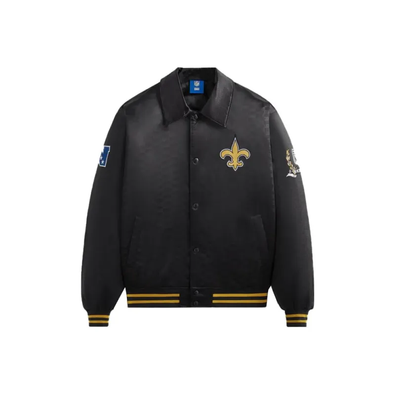 KITH For The NFL Saints Satin Bomber Jacket-0