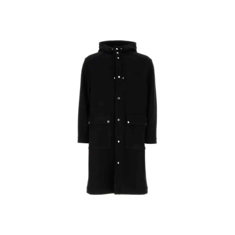ASPESI Hooded Buttoned Parka Coat-0