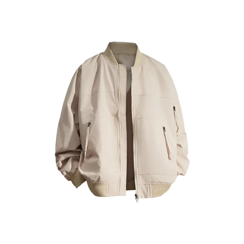 ZMOH Baseball Collar Jacket Unisex Couple's-0