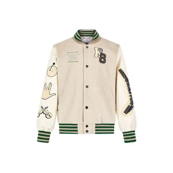 KREATE Baseball Jacket Unisex White