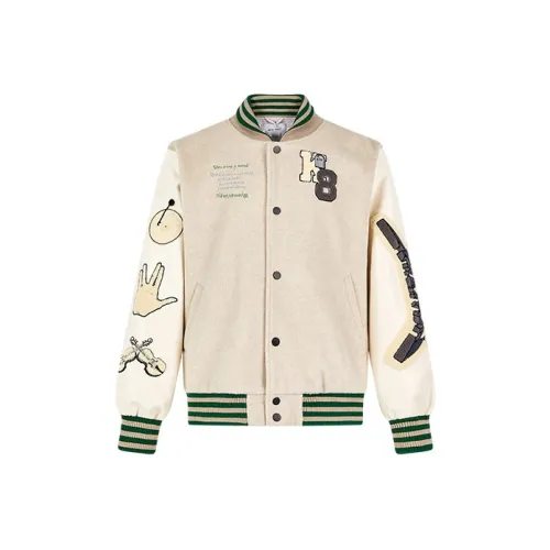KREATE Baseball Jacket Unisex White