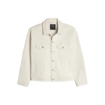 Hollister Denim Jacket Men's Ecru