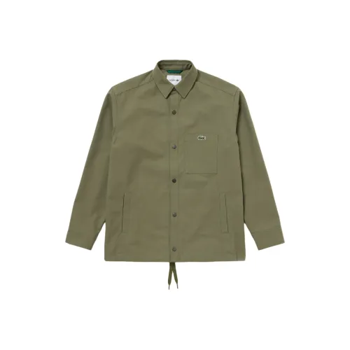 LACOSTE Jackets Coats Men's Olive Green