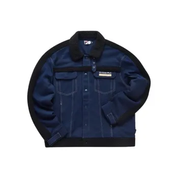 FILA FUSION Velvet Jackets Men Navy Blue