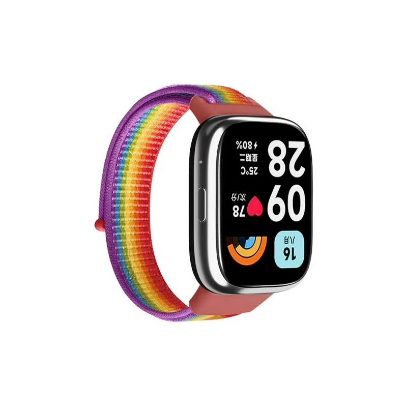 ZHENGGUANG Watch Band Apple Red Beige Compatibility Nylon Material-29