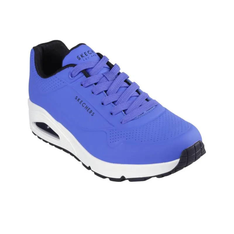 Skechers Uno Shock Absorbers With Slip Resistant And Abrasion Resistant Properties Low Top Casual Shoes Men's Blue-3