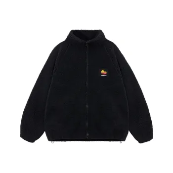 ICONS Lab Velvet feel Coat Unisex Black