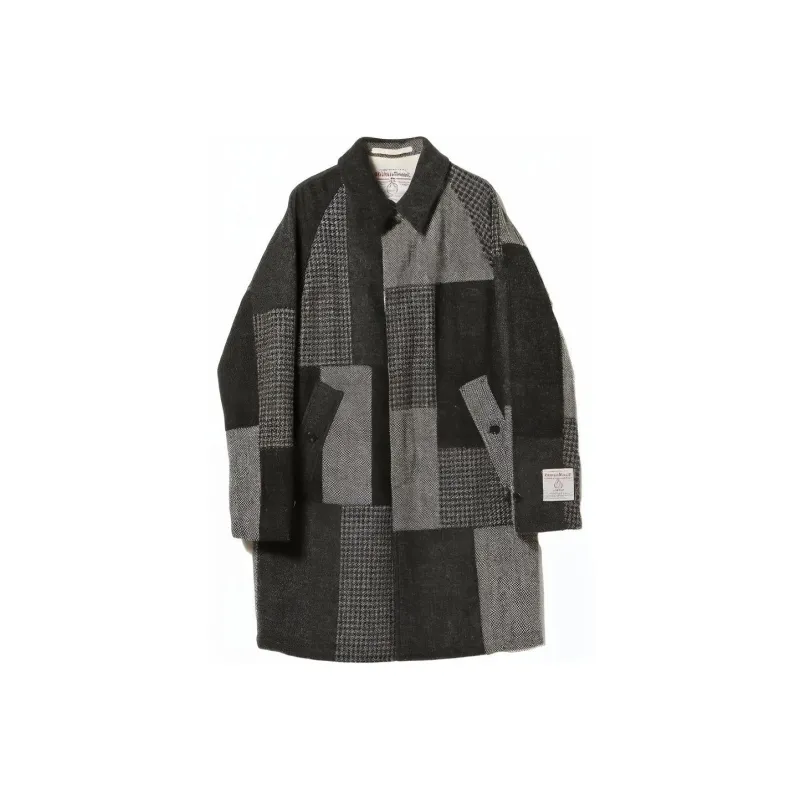 Beams Coats Men Gray Black-0