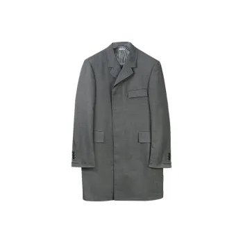 THOM BROWNE Coats Men Gray