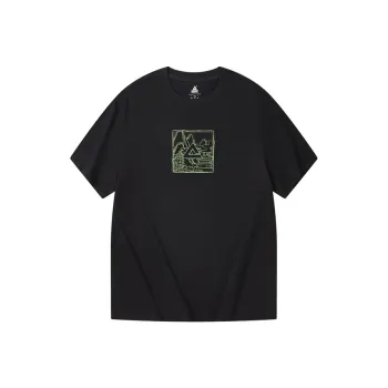 PEAK x WANGUOLAICHAO,LIANMINGKUAN T Shirt Unisex Black