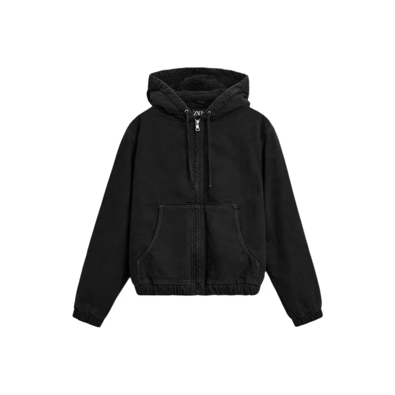 ZARA Denim Jackets Men Black-0