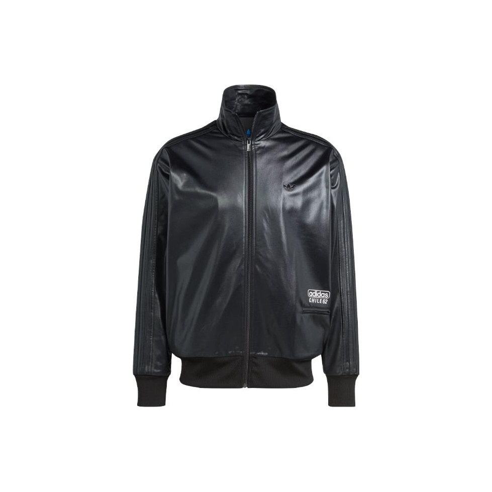 Jackets adidas Originals Faux Leather Jacket Black | Queens