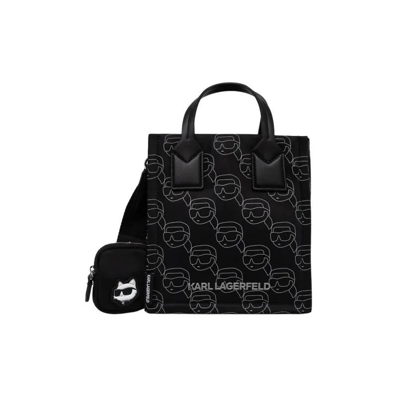 KARL LAGERFELD IKON RPA One Shoulder Handbag Trumpets Women's Black-0