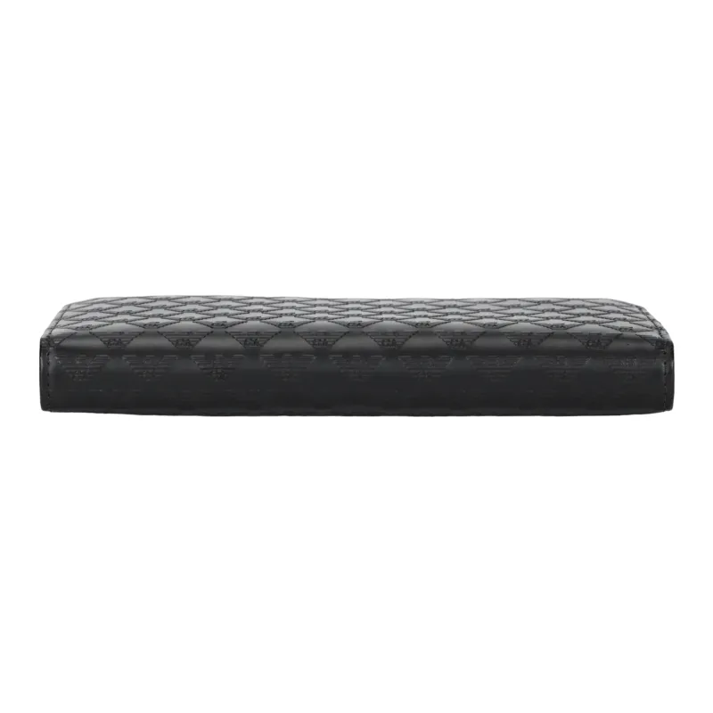 EMPORIO ARMANI Leather Wallet Unisex Black-3