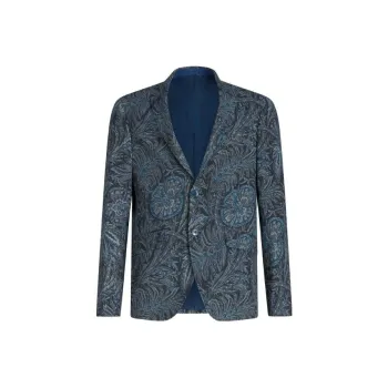 ETRO V Neck Floral Printed Blazer