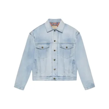 GUCCI Denim Jacket Men's Light Blue