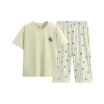 FENTENG Pajama Set Women's Mustard Green