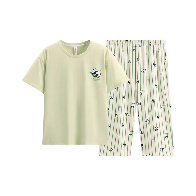 FENTENG Pajama Set Women's Mustard Green-0