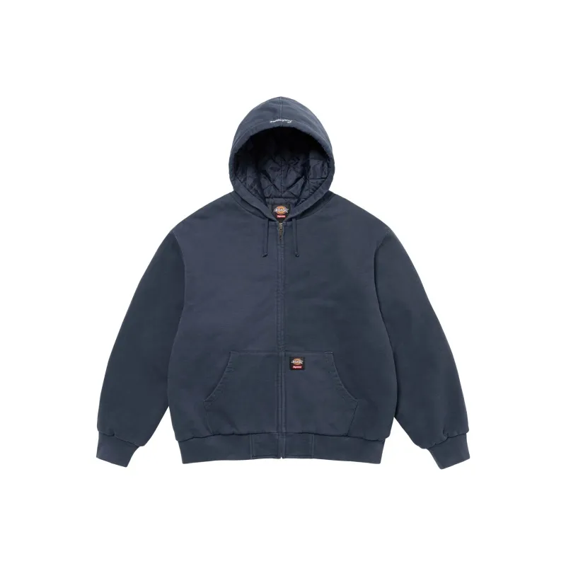 Supreme Dickies Quilted Lined Zip Up Hooded Sweatshirt-0