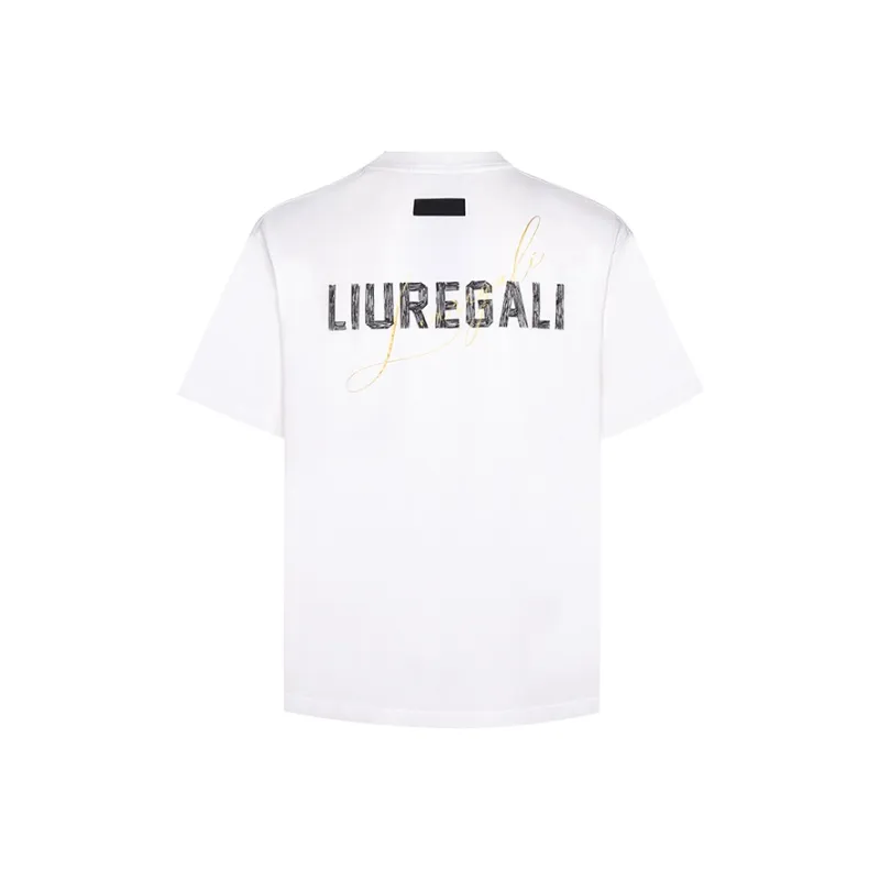 LIUREGALI T Shirts Unisex White-1