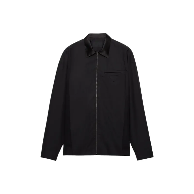 PRADA Zip Up Long Sleeved Shirt-0