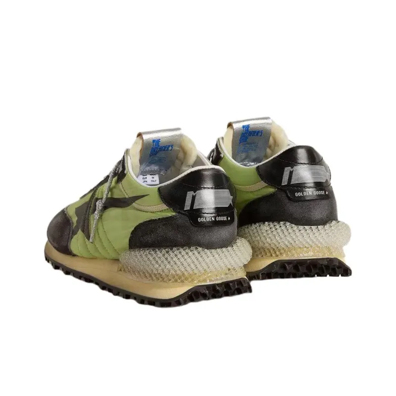 Golden Goose Marathon Low Top Casual Shoes Women's Green-3
