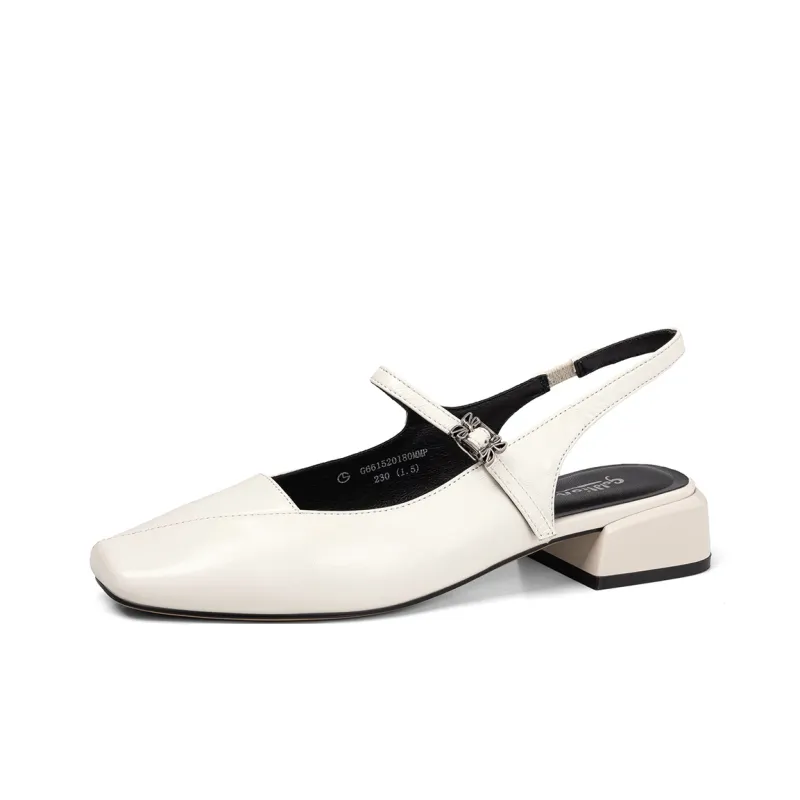 GOLDLION Block Heel High Heels Women's-1