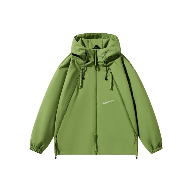 Jeep Windbreaker Jacket Trench Coat Unisex-2