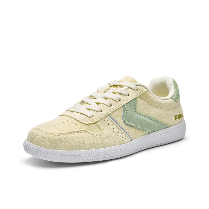 Kappa Back to Back Anti Slip Wear Resistant Low Top Skateboard Shoes Women's Beige Yellow-2