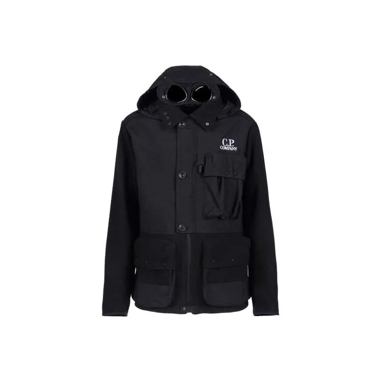 C.P.Company Duffel Mixed Goggle Hooded Jacket-0