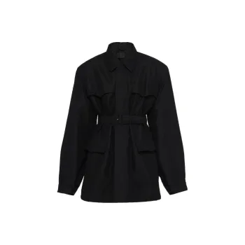 PRADA Long Sleeved Belted Waist Jacket