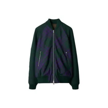 Burberry Checked Zipped Reversible Bomber Jacket
