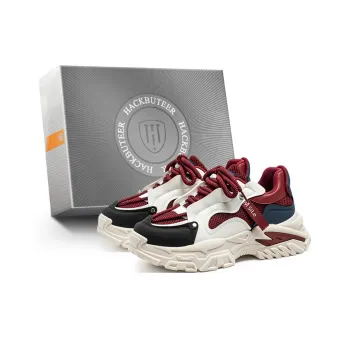 HACKBUTEER Low Top Chunky Sneakers Men's Box Included