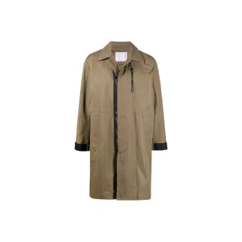 Sacai Coats Men Khaki