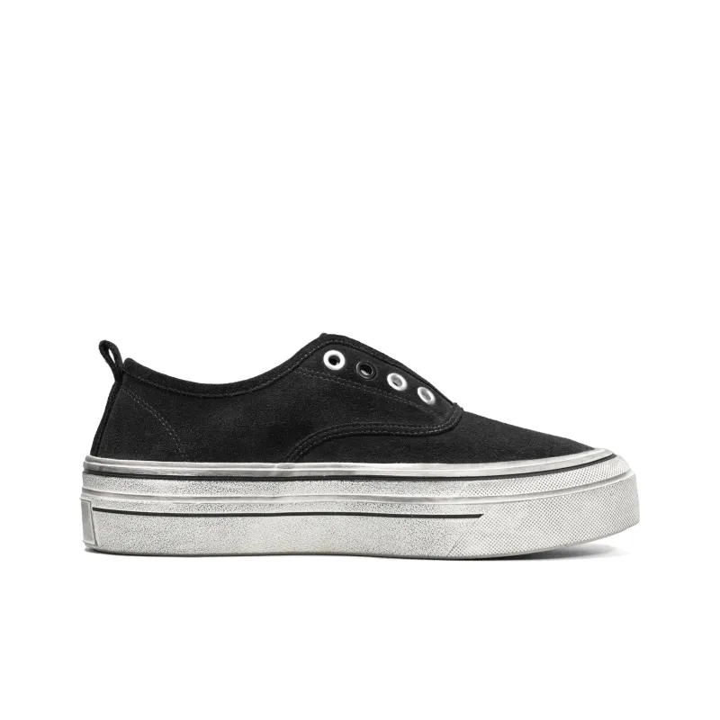 CROOKED CARD Slip Resistant Height Increasing Abrasion Resistant Low Top Skateboard Shoes Women's-15