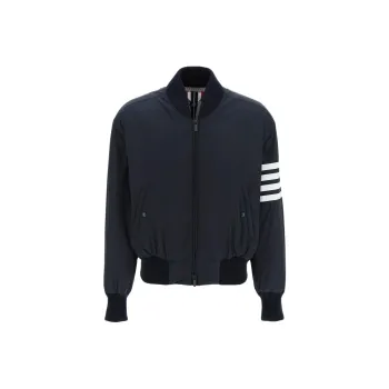 THOM BROWNE 4 Bar Stripe Zipped Bomber Jacket