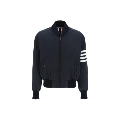 THOM BROWNE 4 Bar Stripe Zipped skull Cape