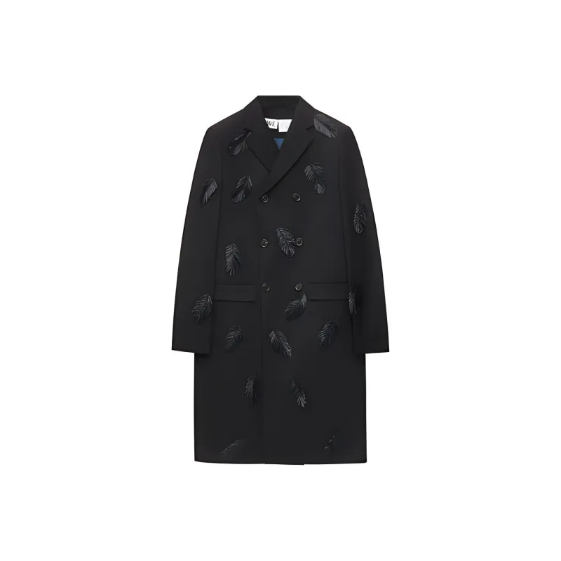 LOEWE SS23 LOEWE X The Moving Castle By Hayao Miyazaki Capsule Collection Coat Men's Black-0