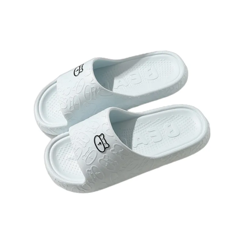CEO EVA Quiet Home Bathroom Summer Slip Resistant Squashy And Bouncy Feeling Cartoon Bear Platform Slippers-2